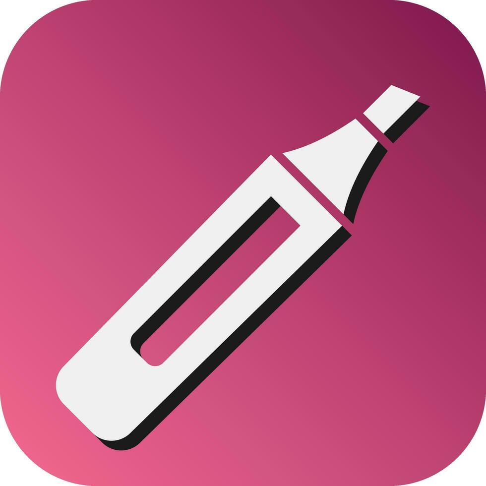 Highlighter Vector Glyph Gradient Background Icon For Personal And Commercial Use.