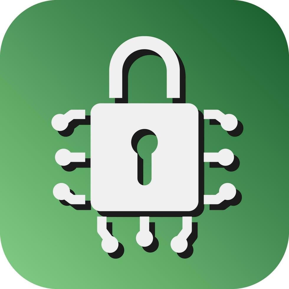 Cyber Security Vector Glyph Gradient Background Icon For Personal And Commercial Use.