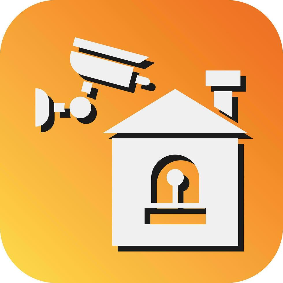 Smart Alarm Vector Glyph Gradient Background Icon For Personal And Commercial Use.