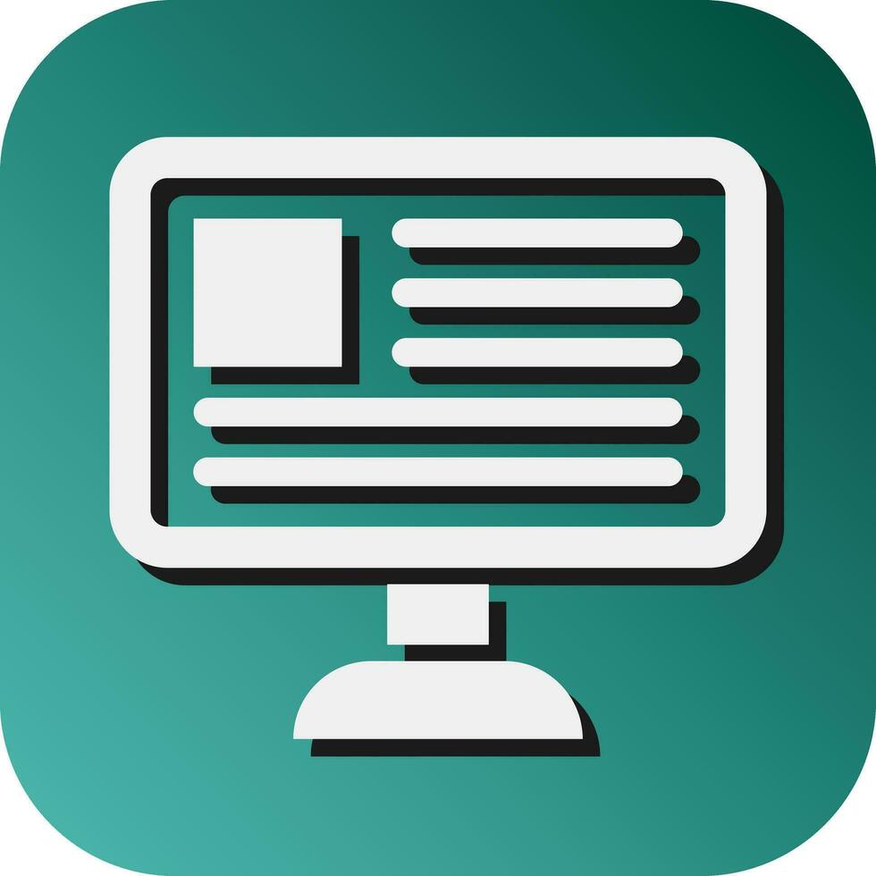 Online News Vector Glyph Gradient Background Icon For Personal And Commercial Use.