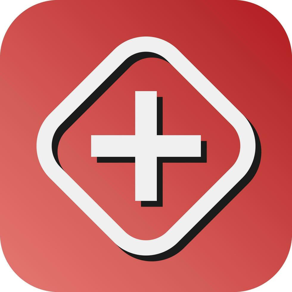 Crossways Sign Vector Glyph Gradient Background Icon For Personal And Commercial Use.