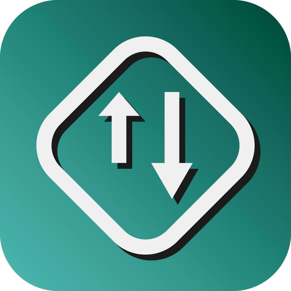 Priority Oncomming Vector Glyph Gradient Background Icon For Personal And Commercial Use.