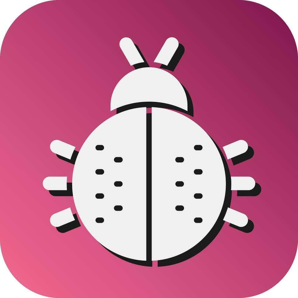 Ladybug Vector Glyph Gradient Background Icon For Personal And Commercial Use.
