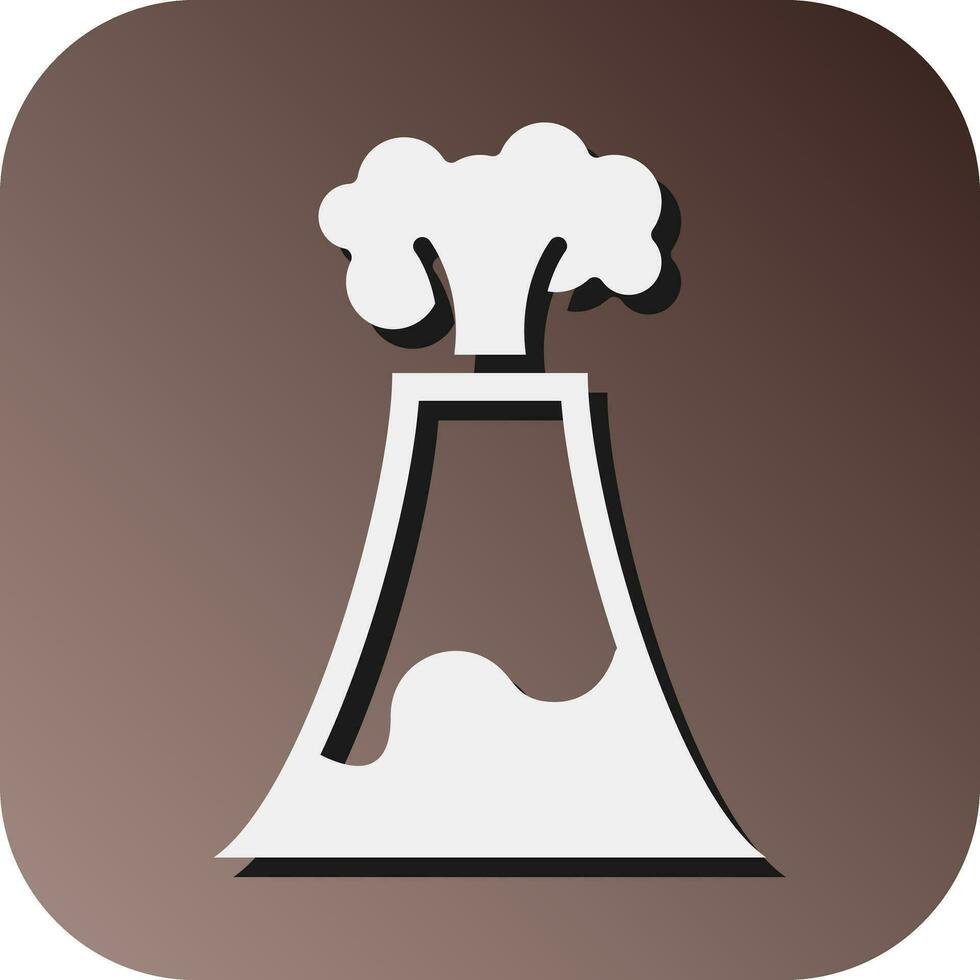 Volcano Vector Glyph Gradient Background Icon For Personal And Commercial Use.