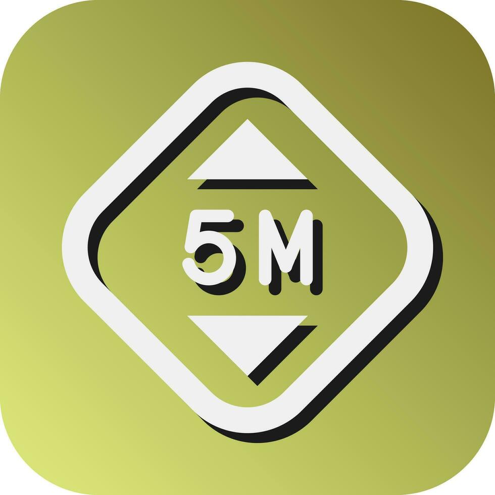 Height Vector Glyph Gradient Background Icon For Personal And Commercial Use.