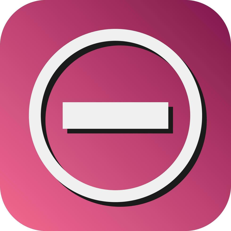 No Entry Vector Glyph Gradient Background Icon For Personal And Commercial Use.