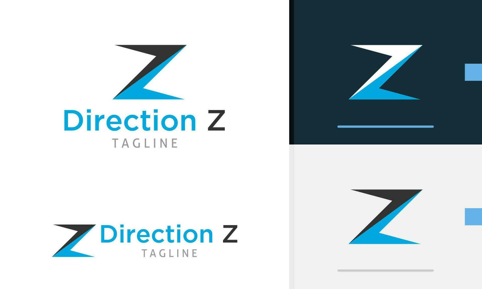 Logo design icon abstract geometric letter Z with modern and tech style, simple initial alphabet vector