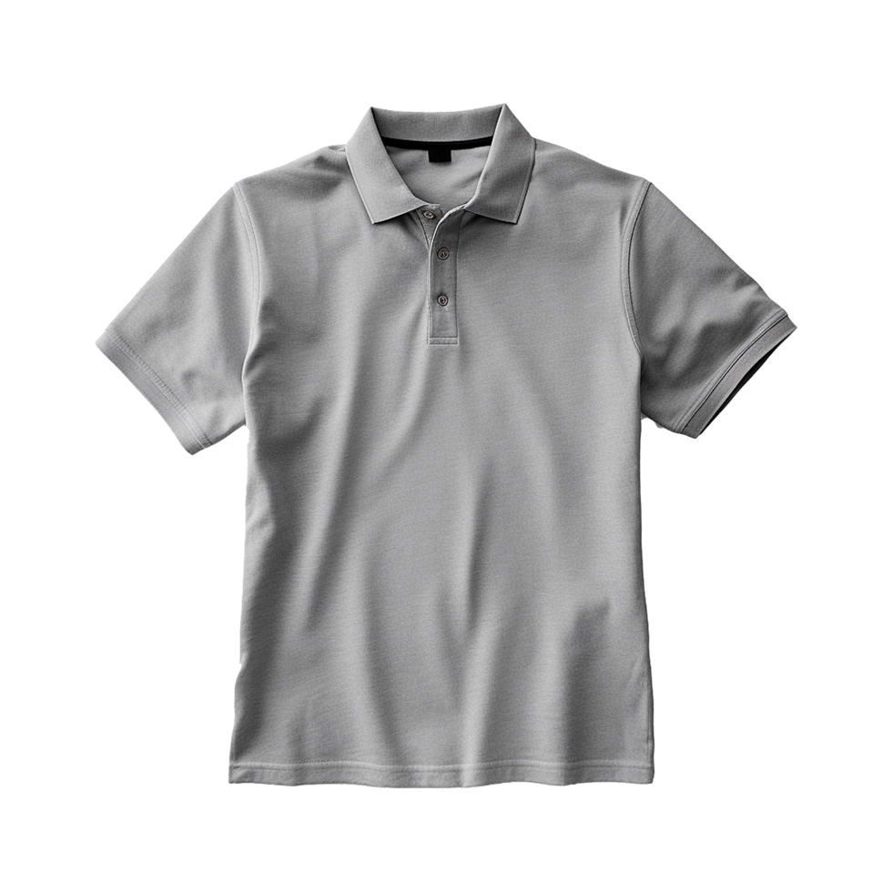 AI generated Short sleeves white polo t-shirt isolated on transparent background png