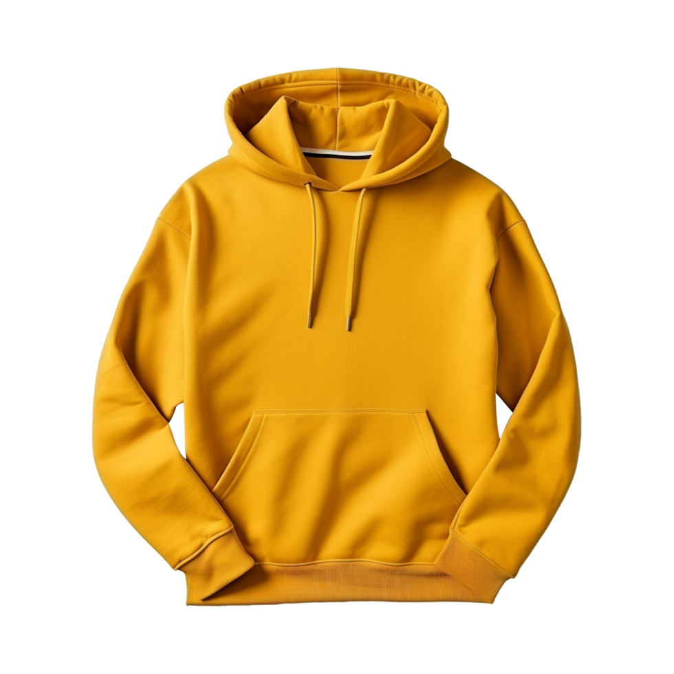 AI generated Yellow hoodie isolated on transparent background png