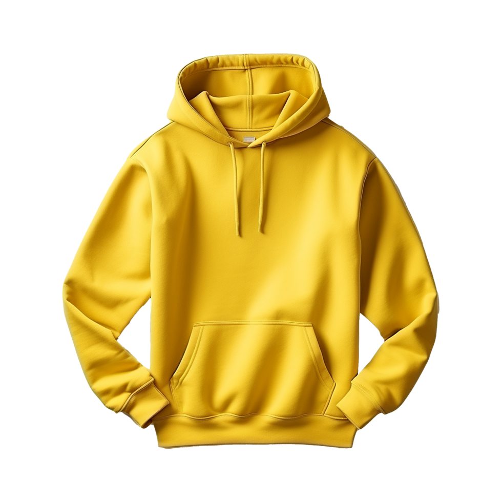 AI generated Yellow hoodie isolated on transparent background png