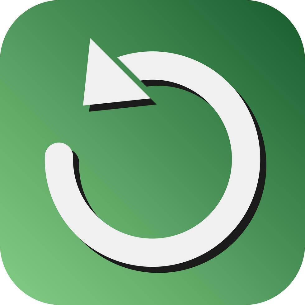 Undo Vector Glyph Gradient Background Icon For Personal And Commercial Use.