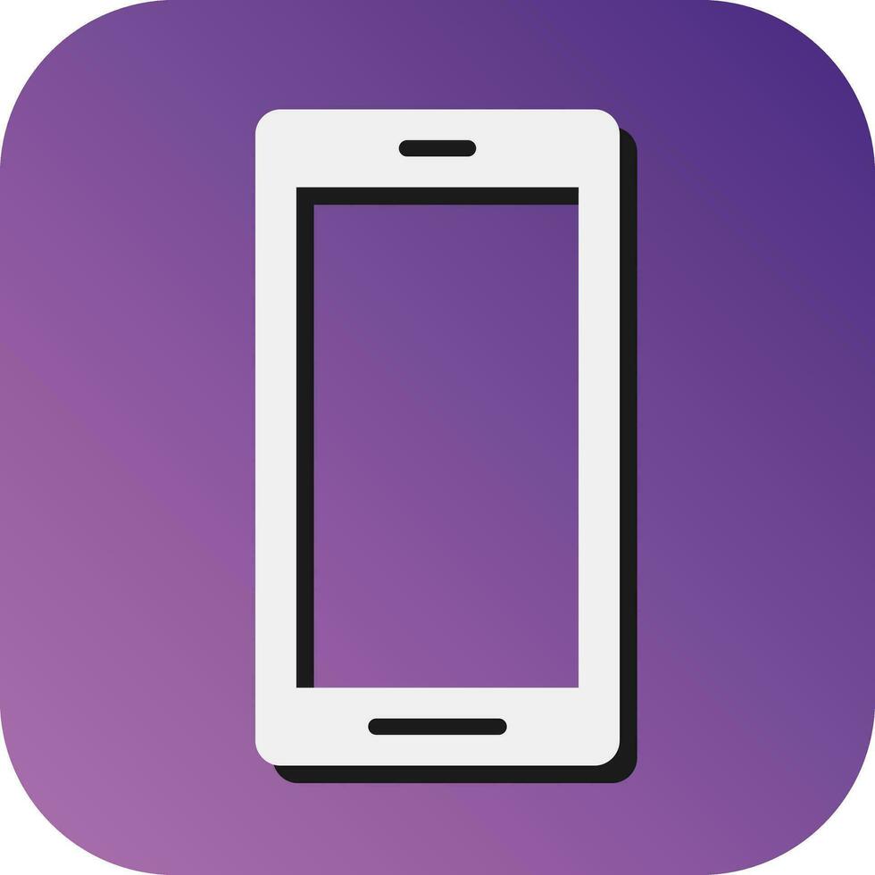 Mobile Phone Vector Glyph Gradient Background Icon For Personal And Commercial Use.