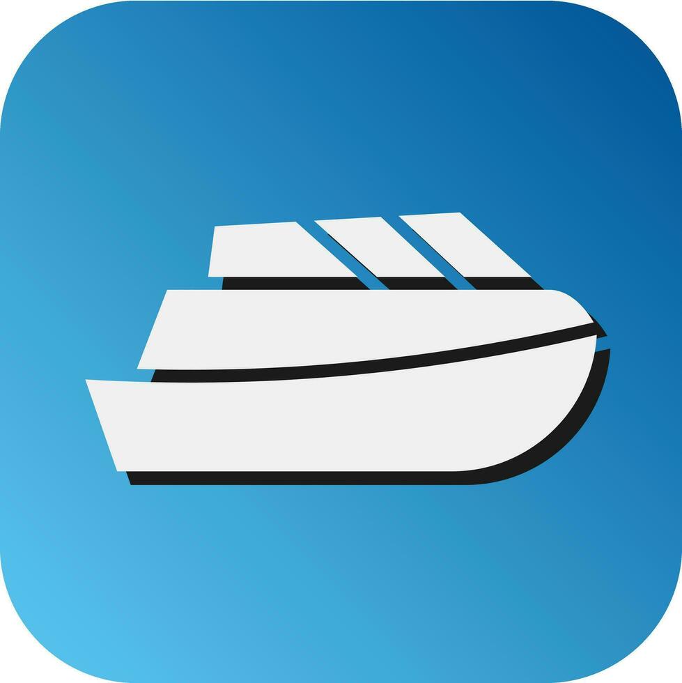 Toy Boat Vector Glyph Gradient Background Icon For Personal And Commercial Use.