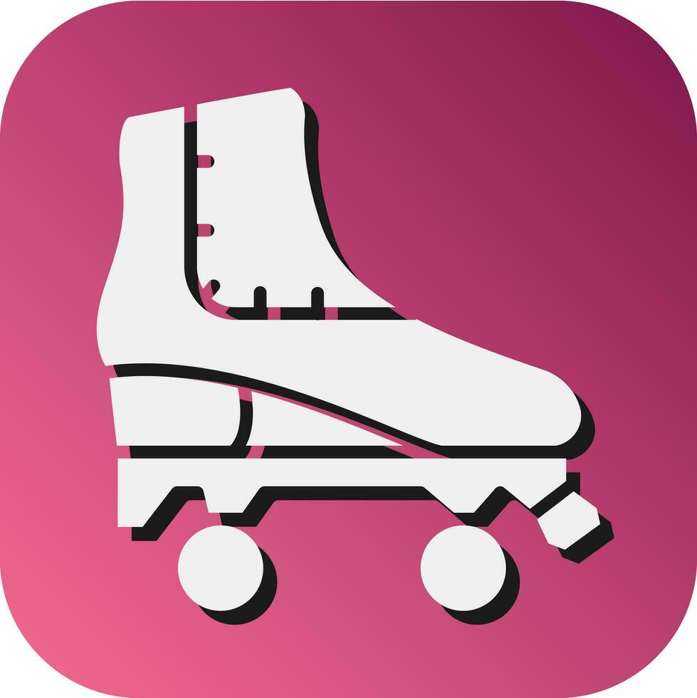 Roller Skates Vector Glyph Gradient Background Icon For Personal And Commercial Use.