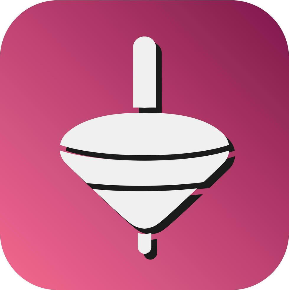 Spinning Top Vector Glyph Gradient Background Icon For Personal And Commercial Use.