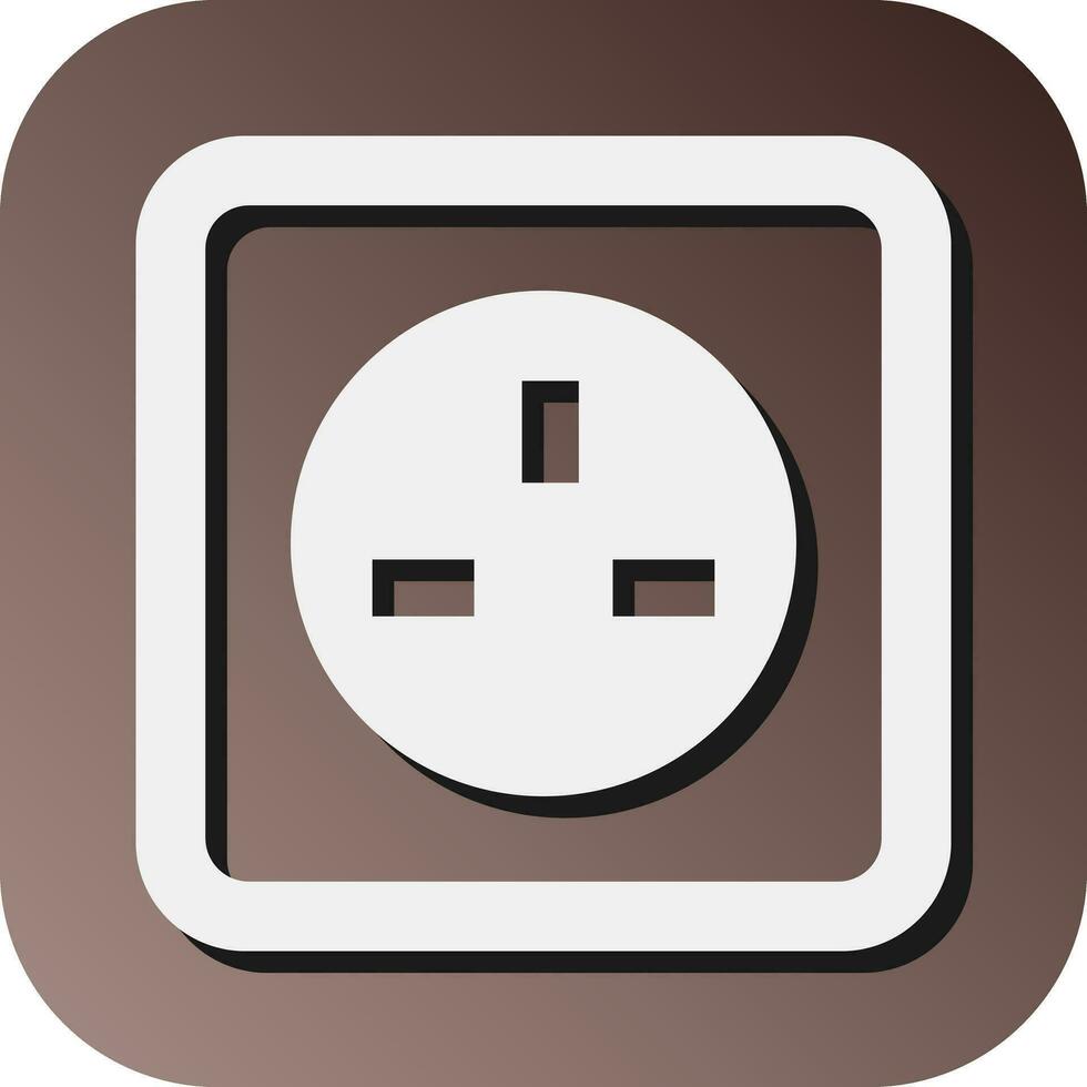 Wall Socket Vector Glyph Gradient Background Icon For Personal And Commercial Use.