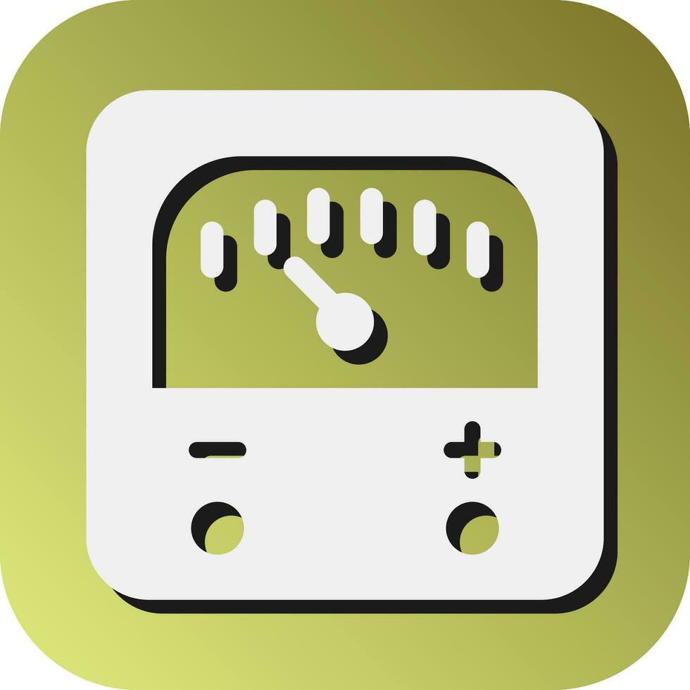Voltmeter  Vector Glyph Gradient Background Icon For Personal And Commercial Use.