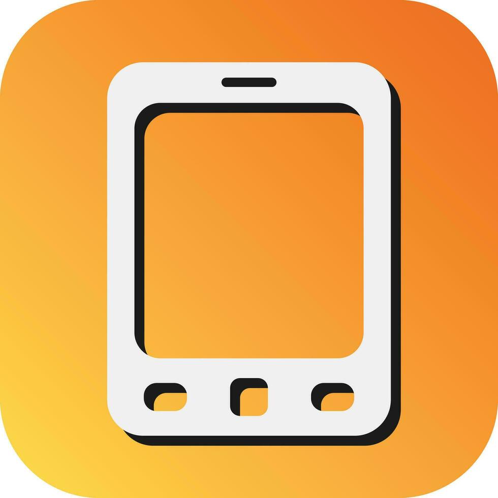 Tablet Vector Glyph Gradient Background Icon For Personal And Commercial Use.