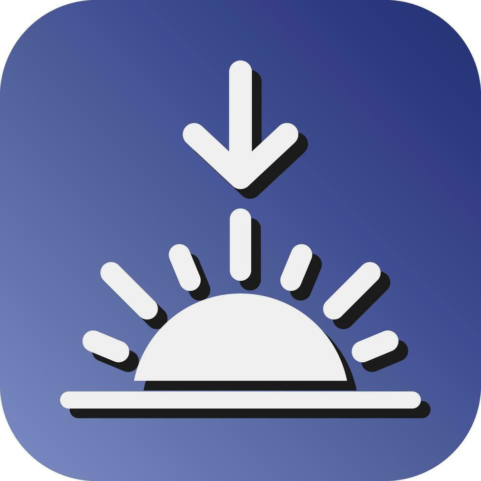 Sun Rise Vector Glyph Gradient Background Icon For Personal And Commercial Use.