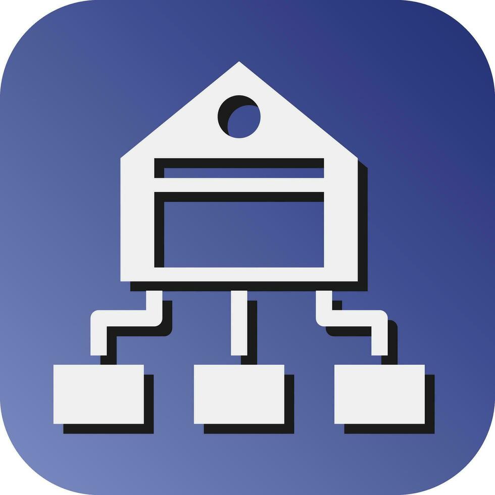Distribution Center Vector Glyph Gradient Background Icon For Personal And Commercial Use.