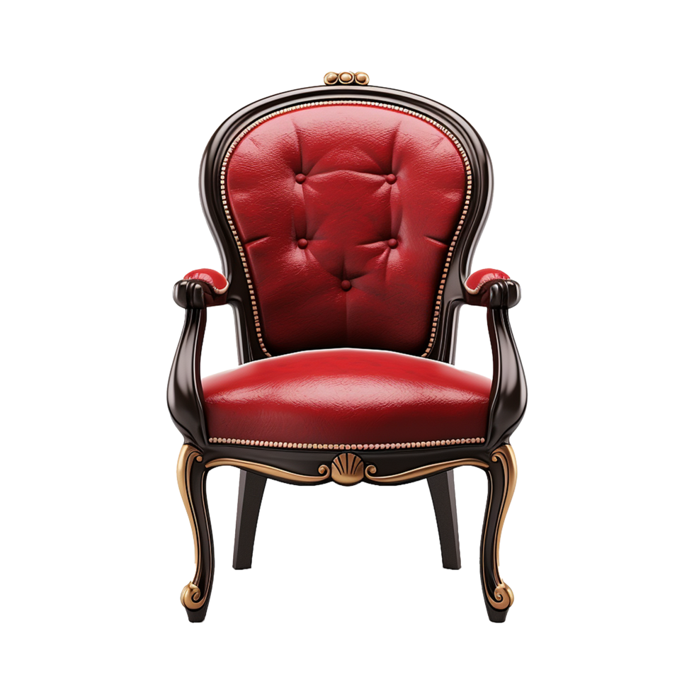 AI generated Wooden chair isolated on transparent background png