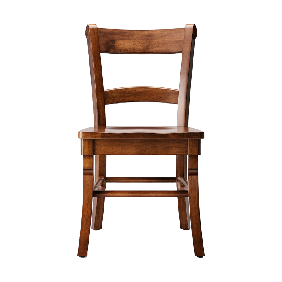 AI generated Wooden chair isolated on transparent background png