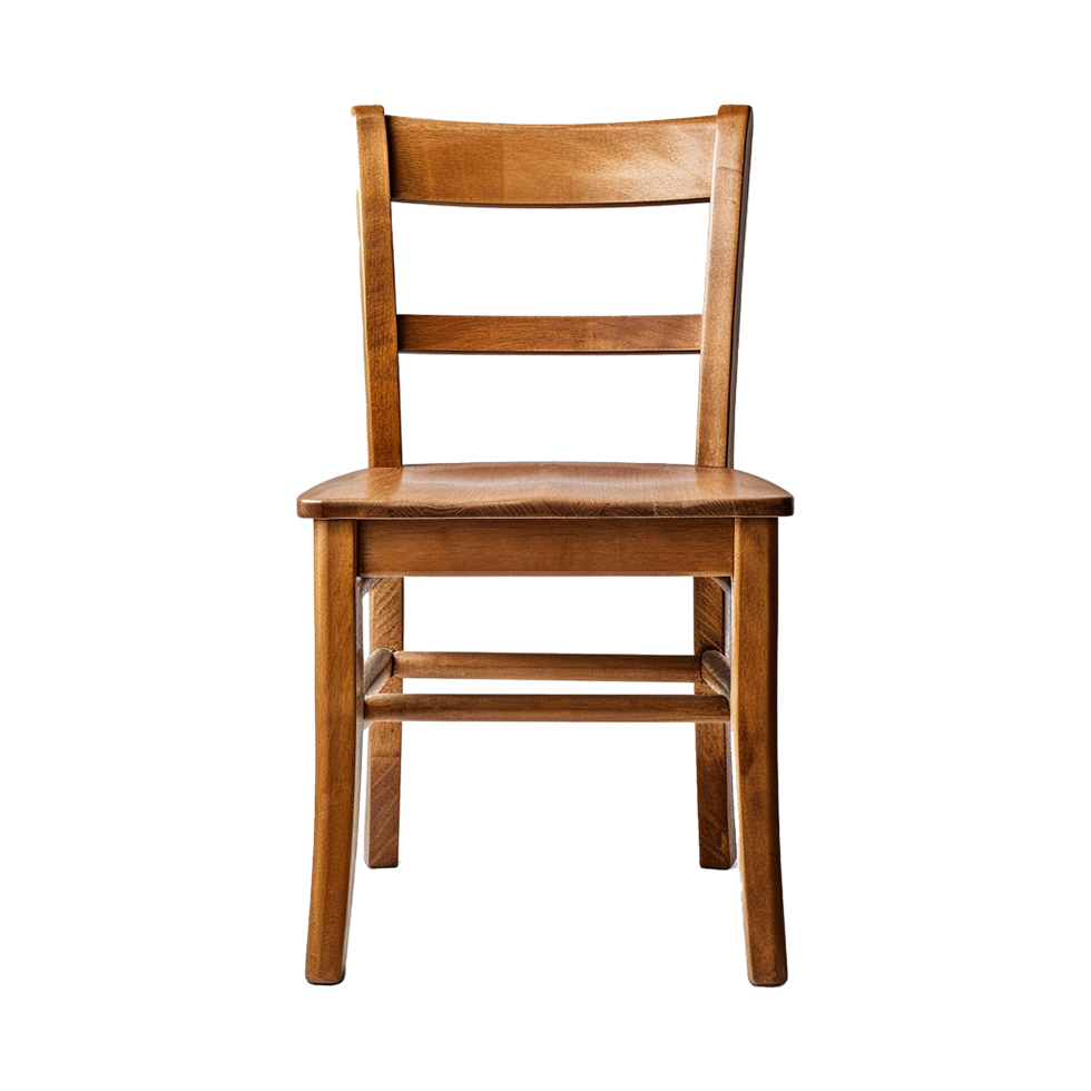 AI generated Wooden chair isolated on transparent background png