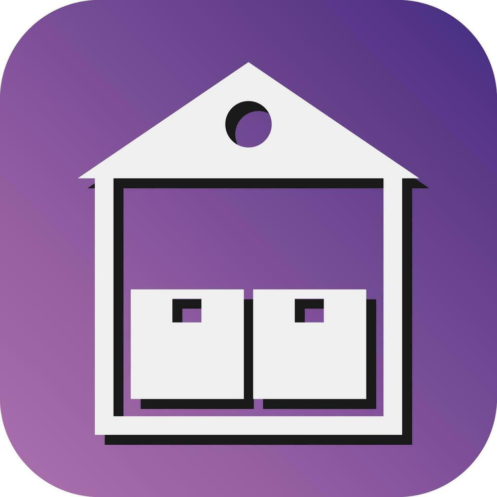 Warehouse Vector Glyph Gradient Background Icon For Personal And Commercial Use.