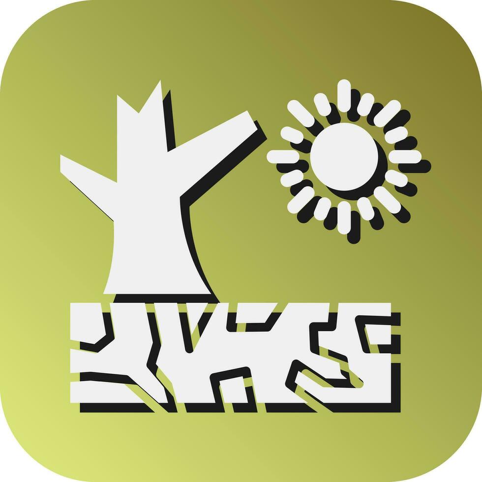Drought Vector Glyph Gradient Background Icon For Personal And Commercial Use.