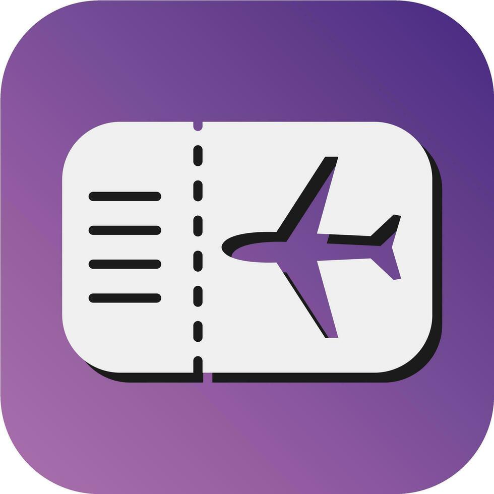 Plane Tickets Vector Glyph Gradient Background Icon For Personal And Commercial Use.