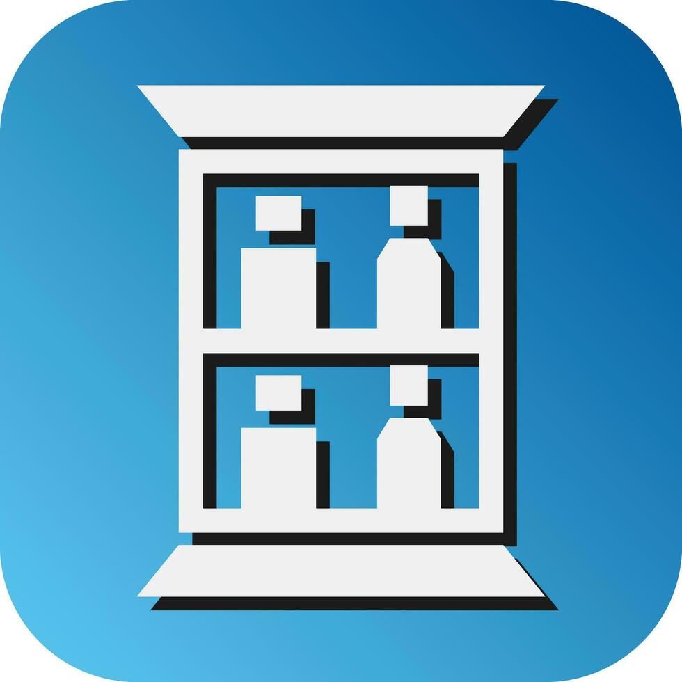 Medicine Cabinet Vector Glyph Gradient Background Icon For Personal And Commercial Use.