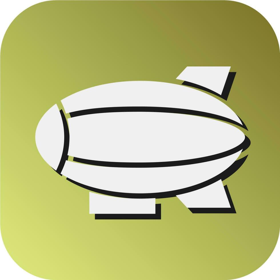 Zeppelin Vector Glyph Gradient Background Icon For Personal And Commercial Use.