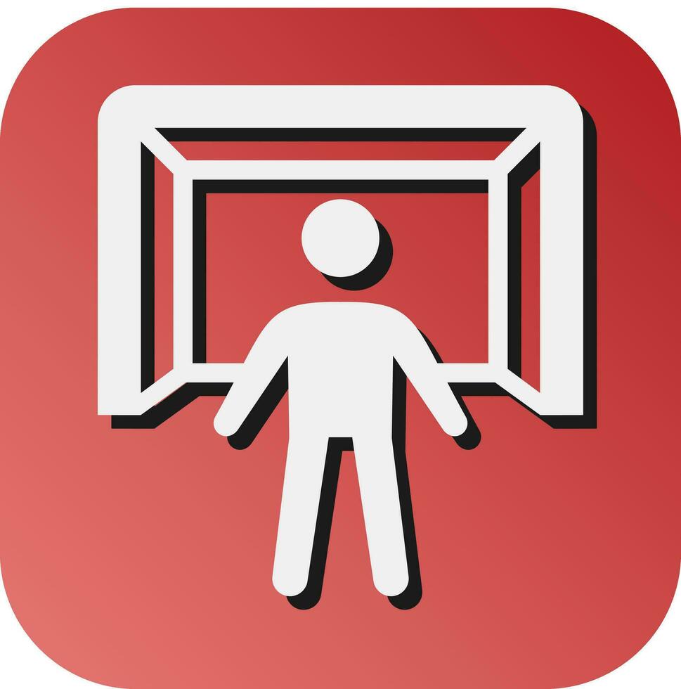 Goalie Vector Glyph Gradient Background Icon For Personal And Commercial Use.