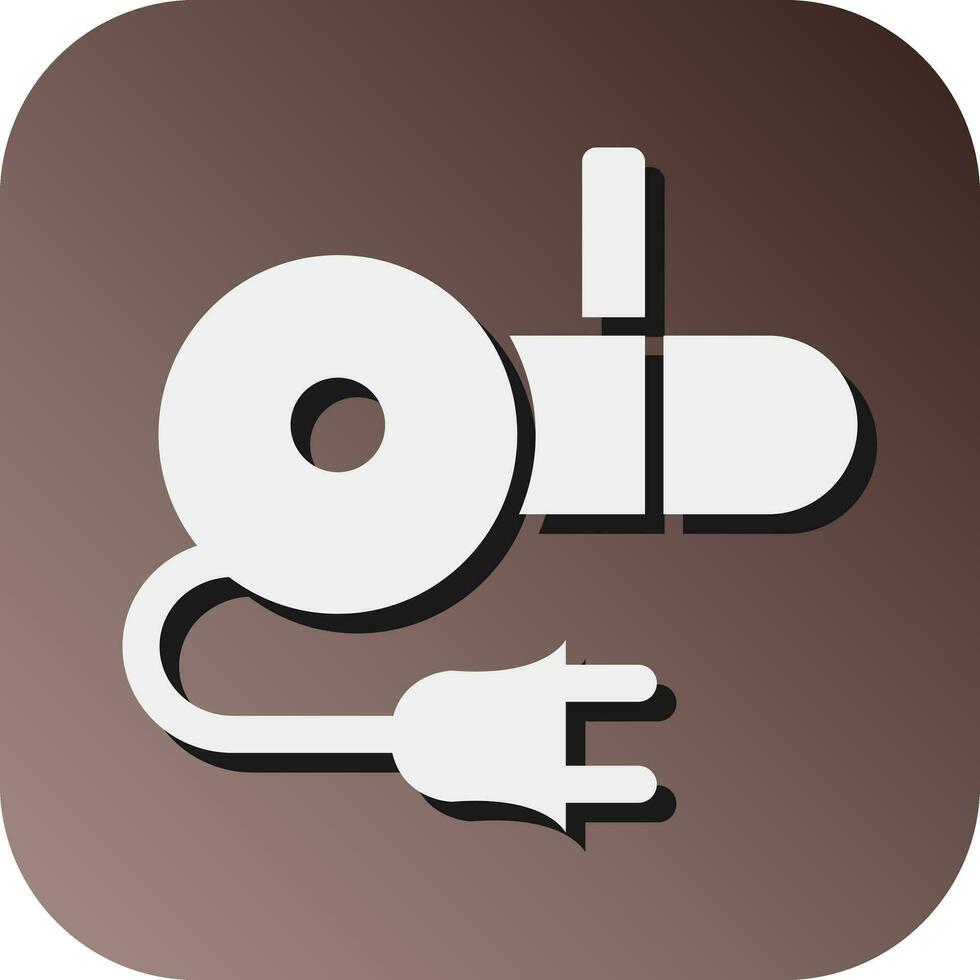 Angle Grinder Vector Glyph Gradient Background Icon For Personal And Commercial Use.