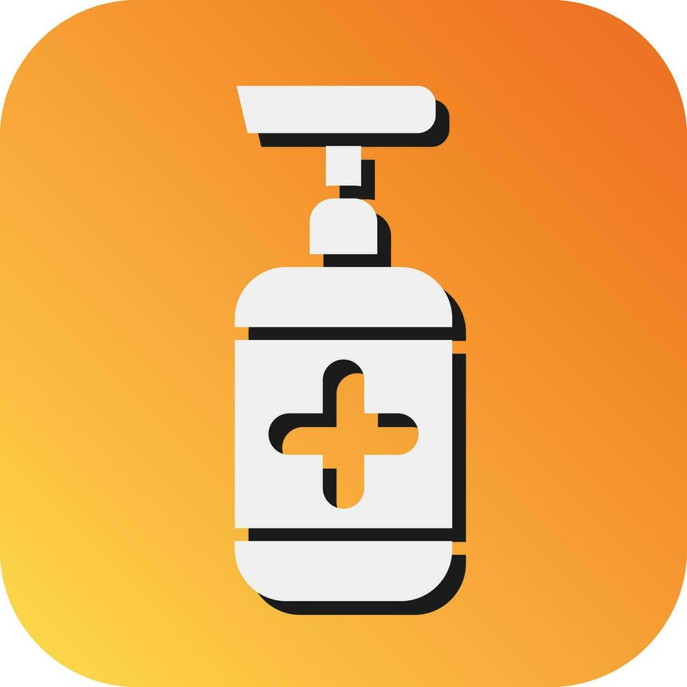 Hand Sanitizer Vector Glyph Gradient Background Icon For Personal And Commercial Use.