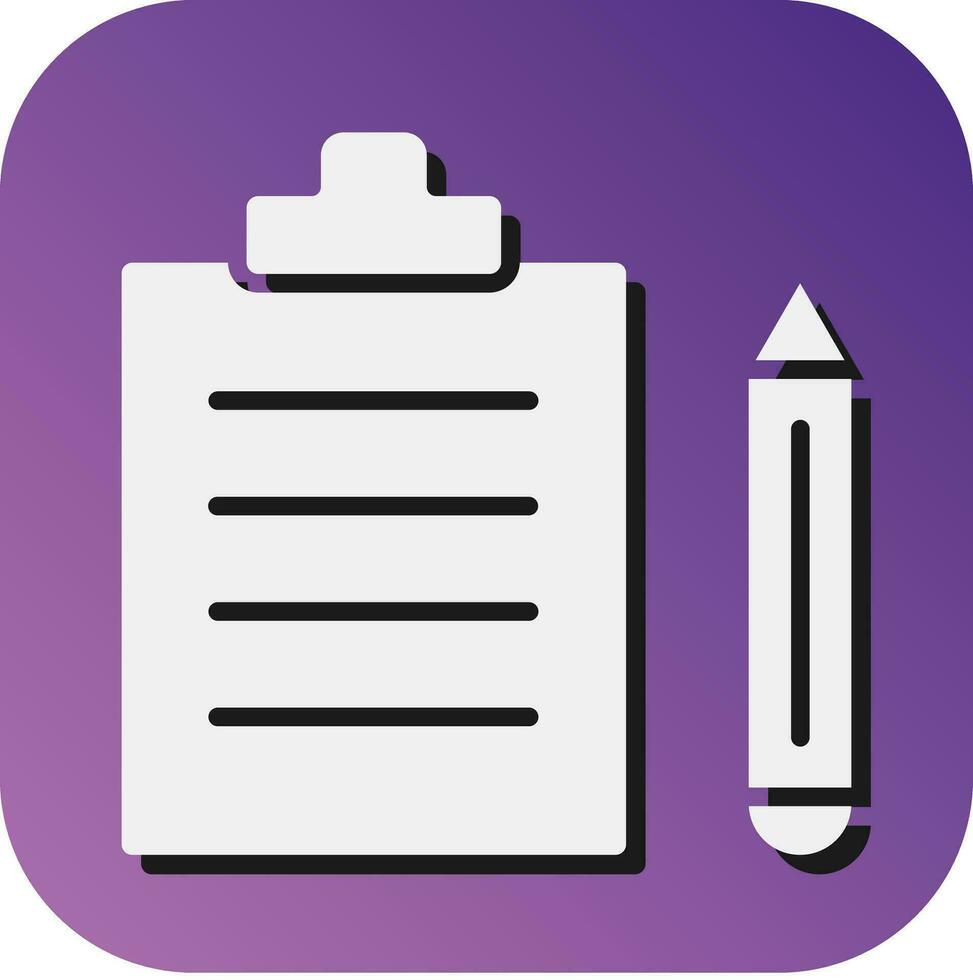 Exam Vector Glyph Gradient Background Icon For Personal And Commercial Use.