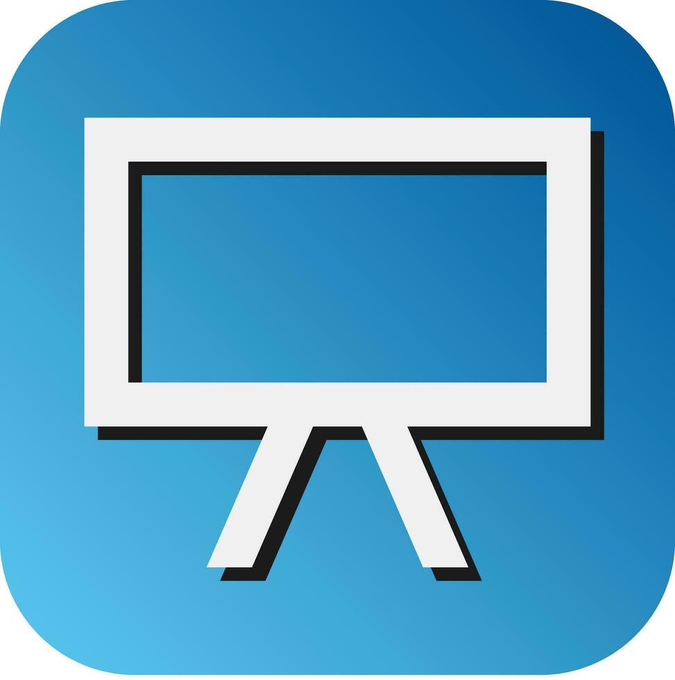 Whiteboard Vector Glyph Gradient Background Icon For Personal And Commercial Use.