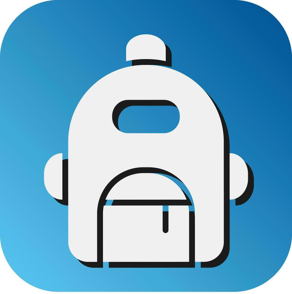 Backpack Vector Glyph Gradient Background Icon For Personal And Commercial Use.