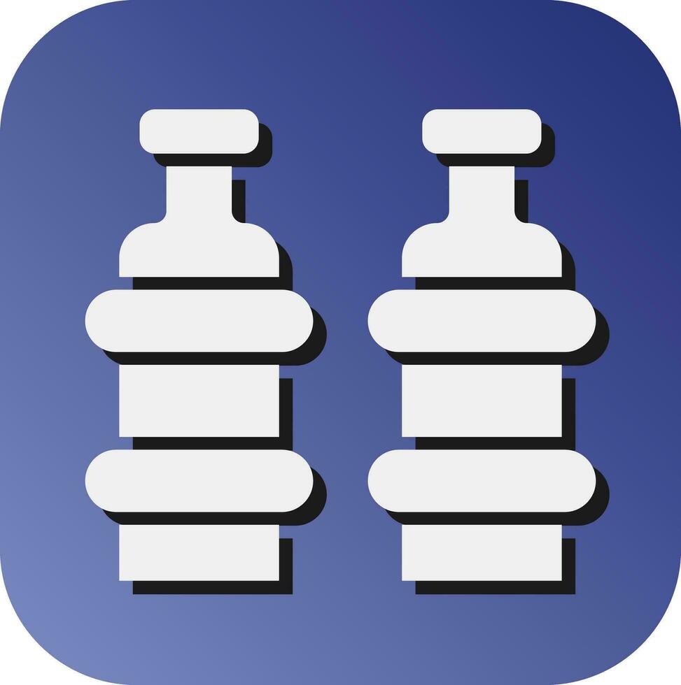 Two Bottles Vector Glyph Gradient Background Icon For Personal And Commercial Use.