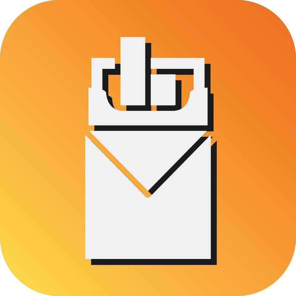 Cigarette Pack Vector Glyph Gradient Background Icon For Personal And Commercial Use.