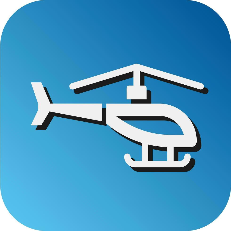 Military Helicopter Vector Glyph Gradient Background Icon For Personal And Commercial Use.