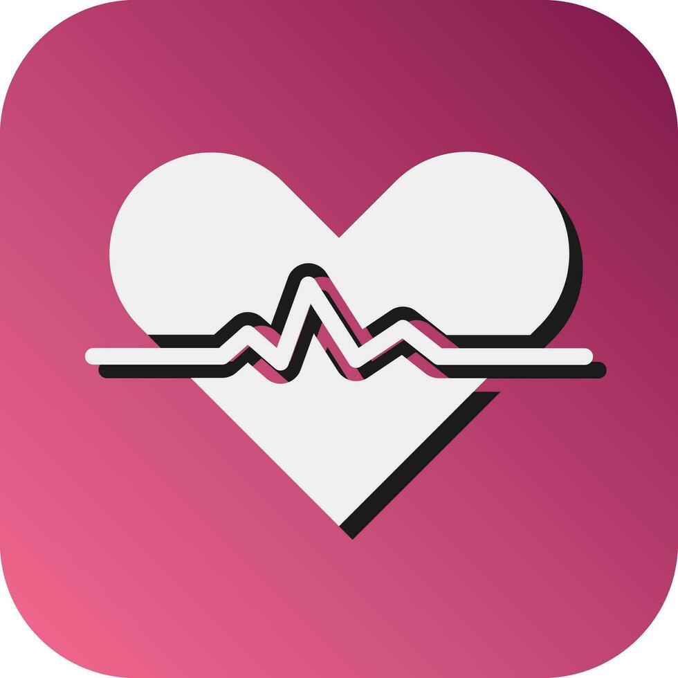 Heartbeat Vector Glyph Gradient Background Icon For Personal And Commercial Use.