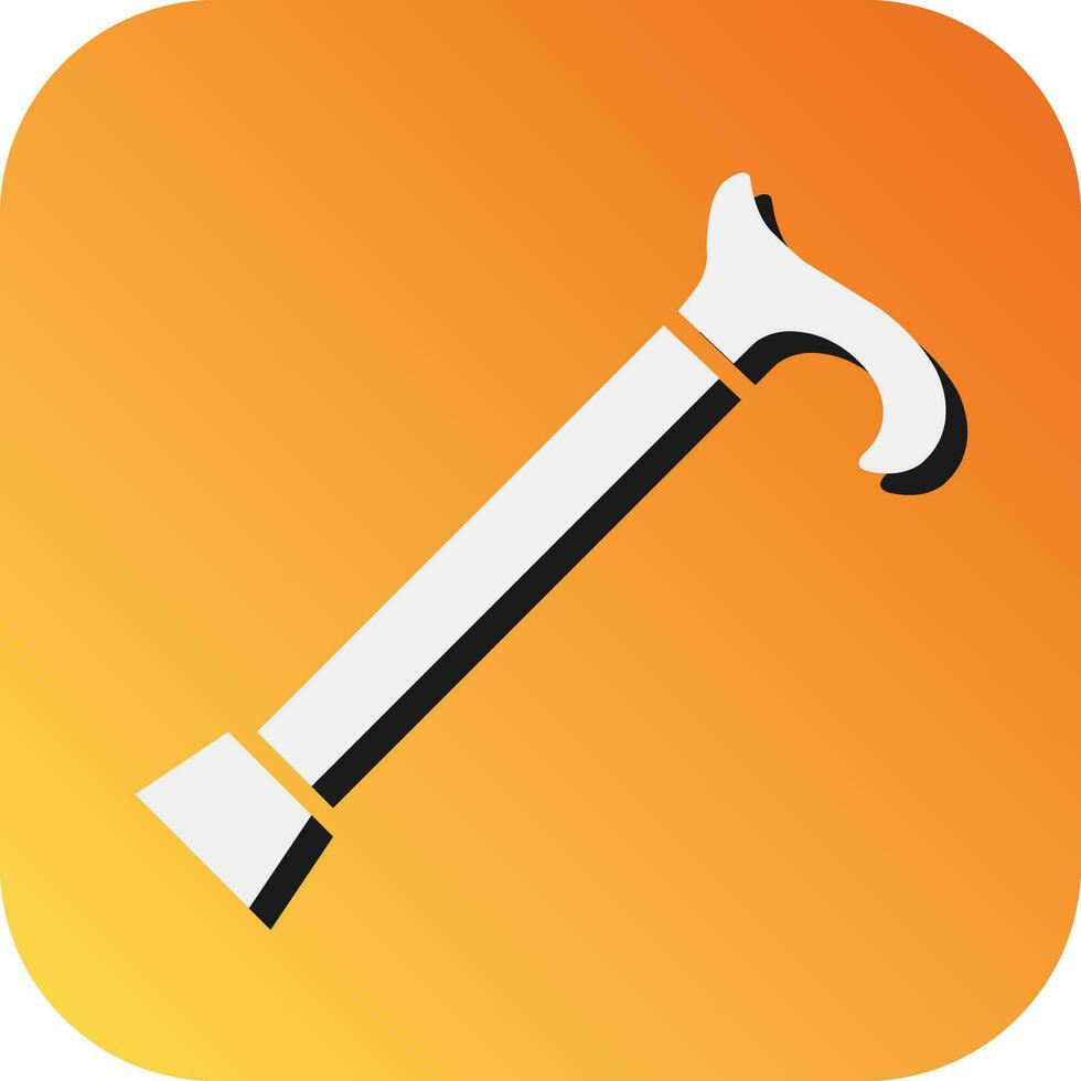 Walking Stick Vector Glyph Gradient Background Icon For Personal And Commercial Use.