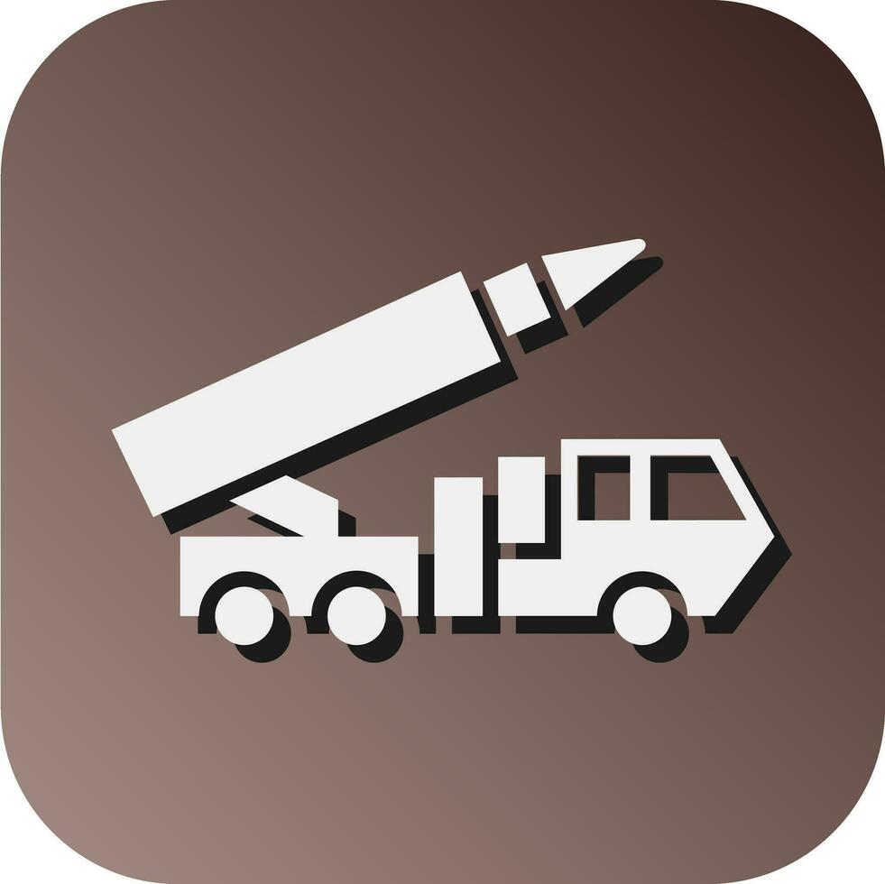 Missile Truck Vector Glyph Gradient Background Icon For Personal And Commercial Use.