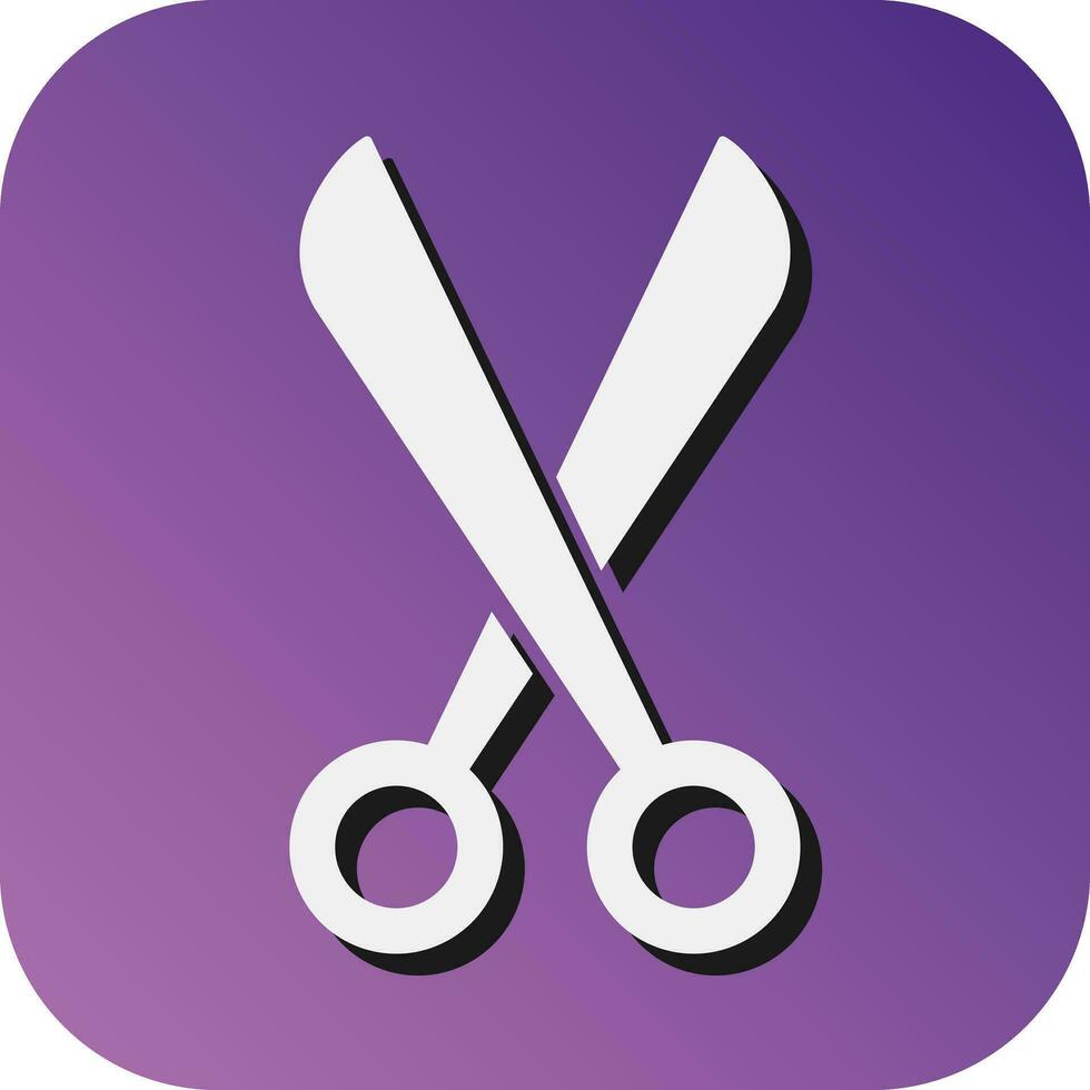 Scissors Vector Glyph Gradient Background Icon For Personal And Commercial Use.