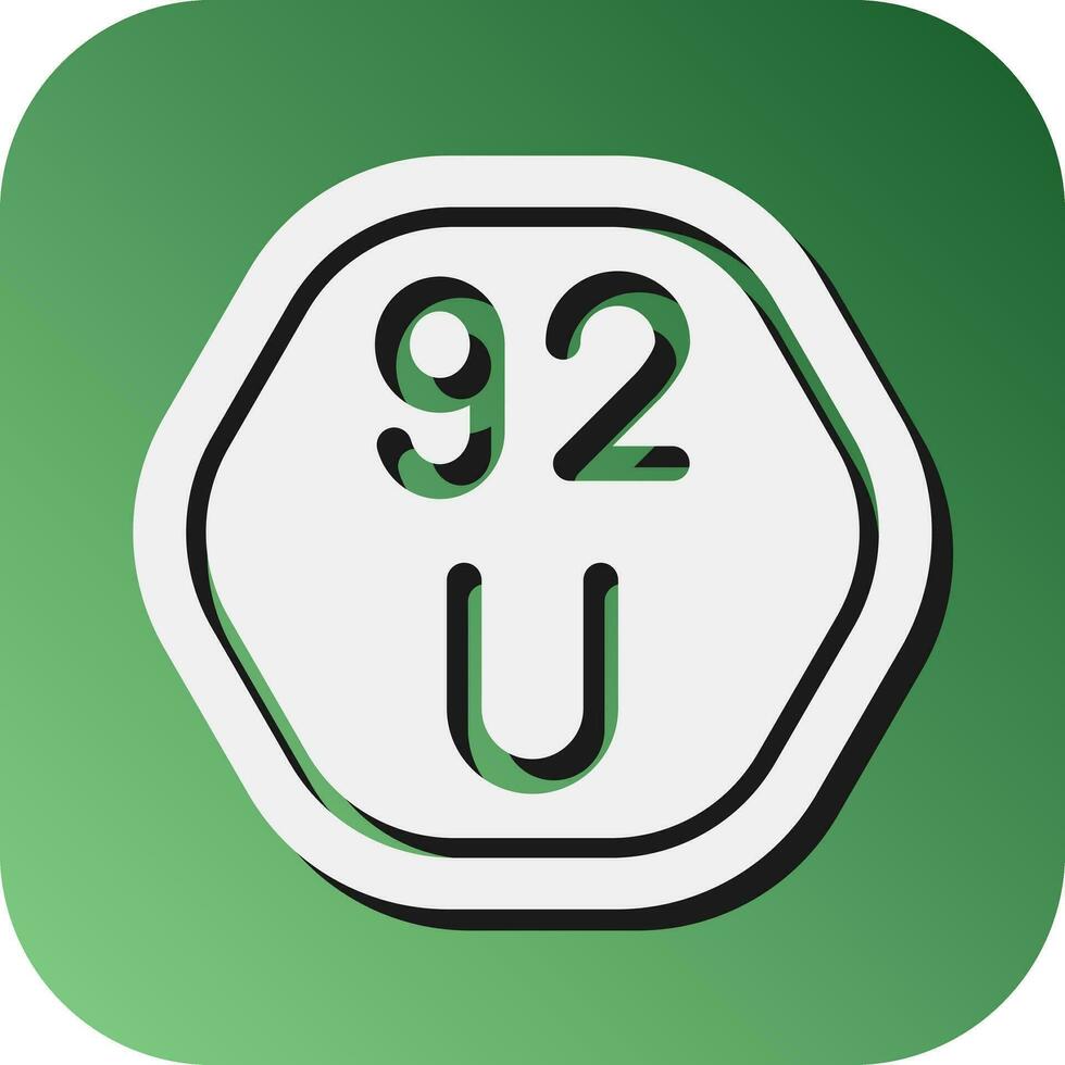 Uranium Vector Glyph Gradient Background Icon For Personal And Commercial Use.