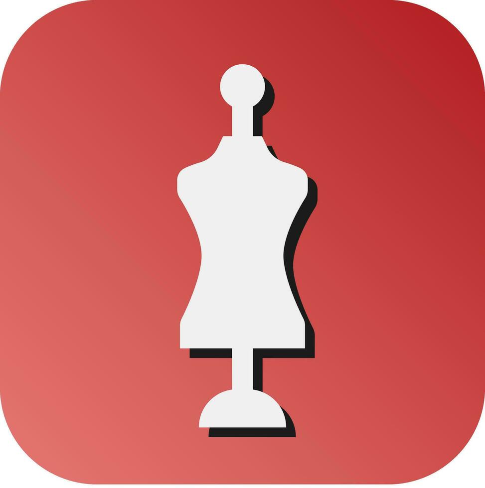 Mannequin Vector Glyph Gradient Background Icon For Personal And Commercial Use.