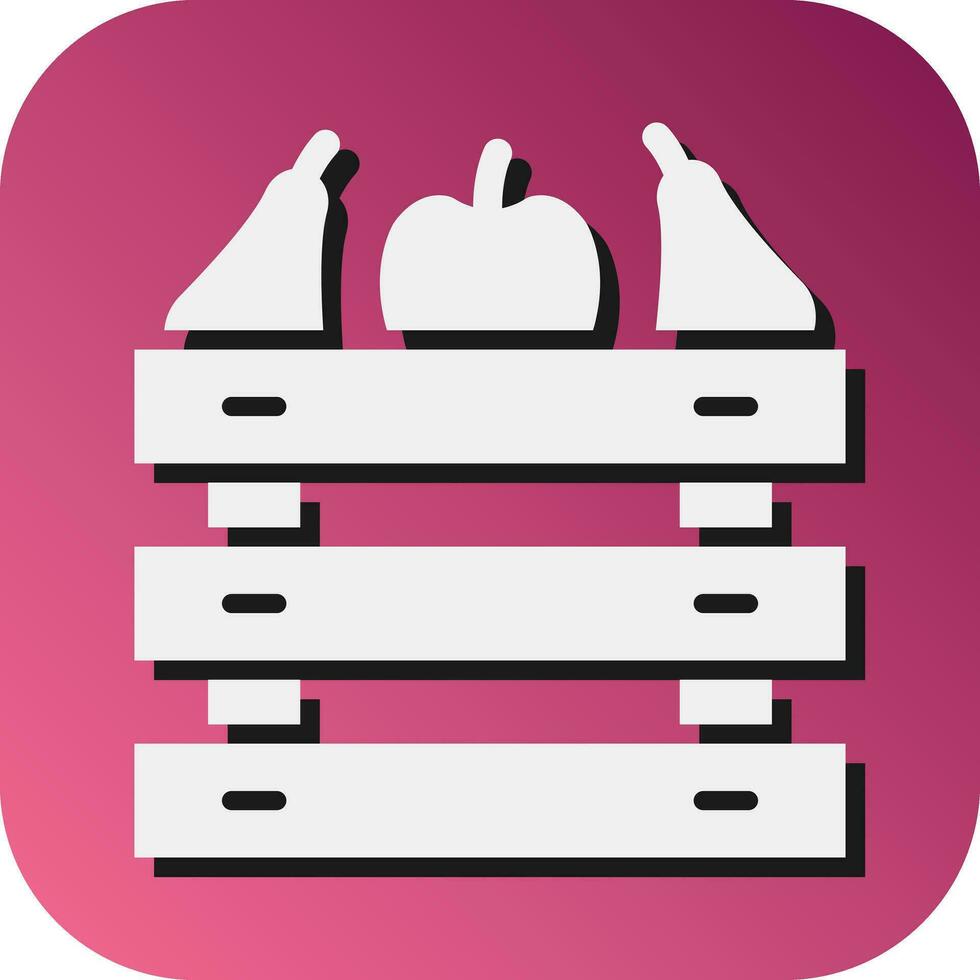 Fruit Box Vector Glyph Gradient Background Icon For Personal And Commercial Use.