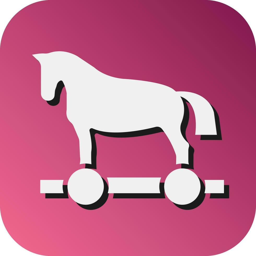 troyano caballo vector glifo degradado antecedentes icono para personal y comercial usar.