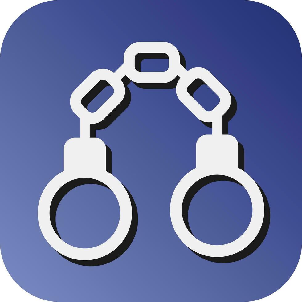 Handcuffs Vector Glyph Gradient Background Icon For Personal And Commercial Use.